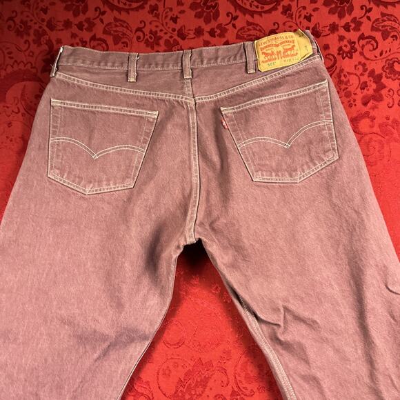 Levis 501 XX Jeans Mens 40x32(36x29.5") Pink Denim Straight Button‎ FlyVintage - Picture 2 of 10